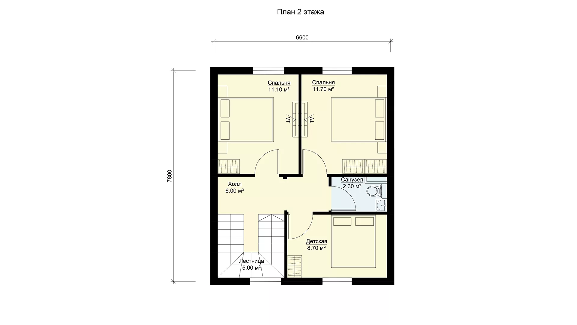 План этажа №1 2-этажного дома K-289 в Тюмени