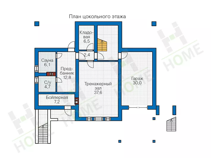 План этажа №1 3-этажного дома 57-28 в Тюмени