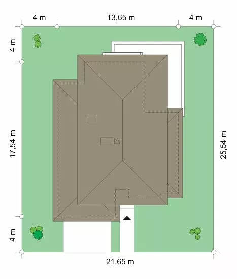 План этажа №1 2-этажного дома K-2320 в Тюмени