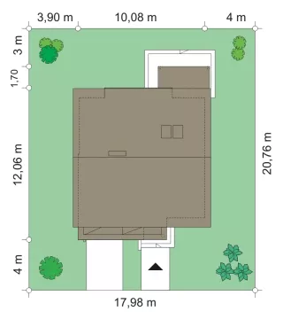 План этажа №1 2-этажного дома K-2205-2 в Тюмени