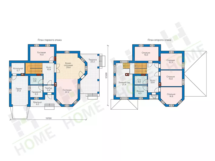 План этажа №1 2-этажного дома 58-26 в Тюмени